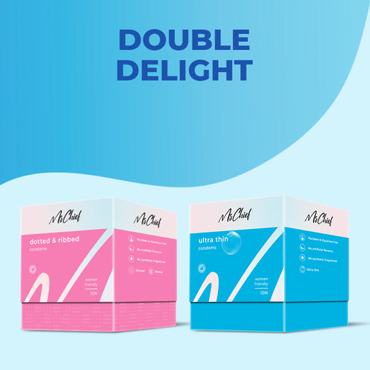 Double Delight: Dotted & Ribbed & Ultra thin condom