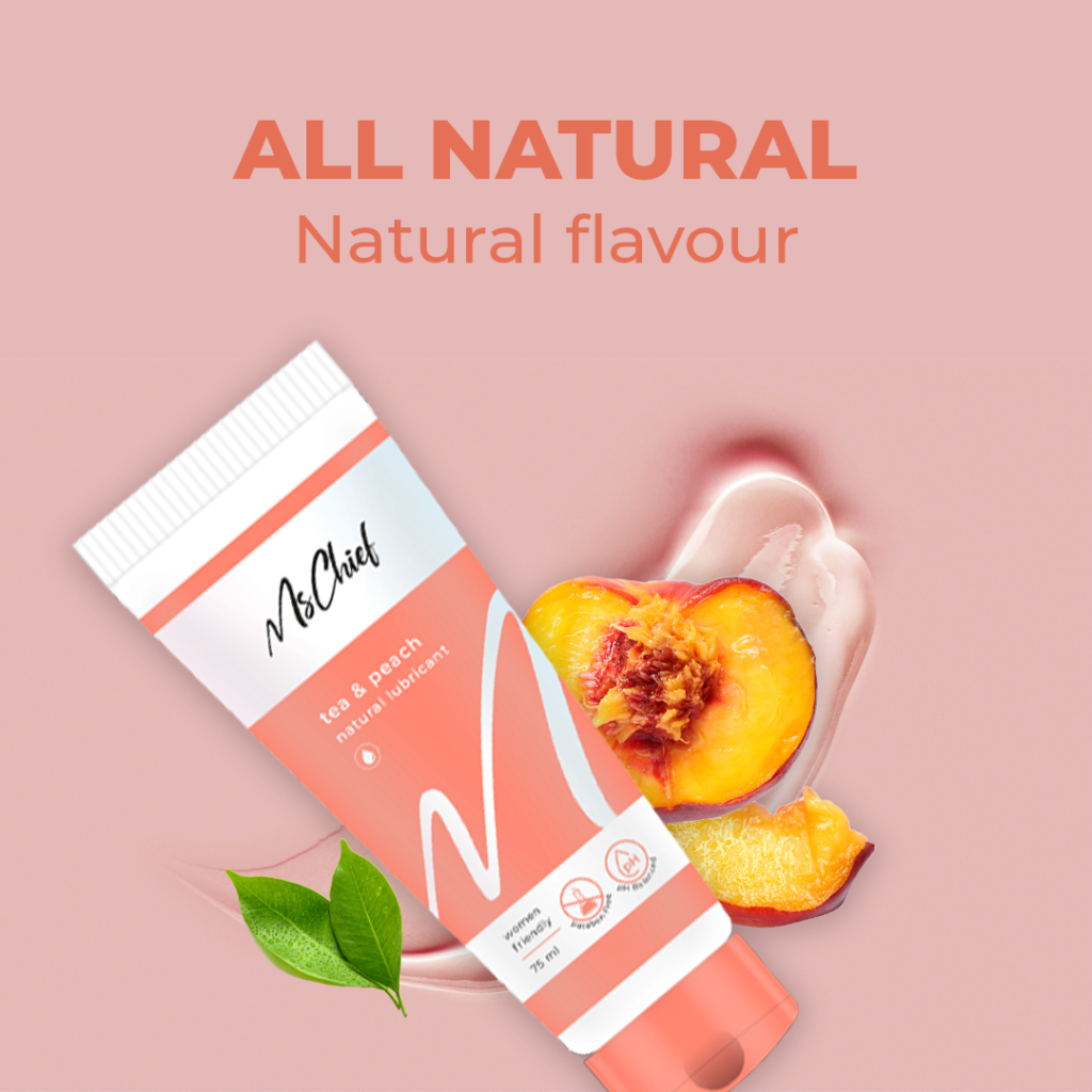 Mschief Tea & Peach Lube - 100%,Natural Flavour Lubricant for Women in India
