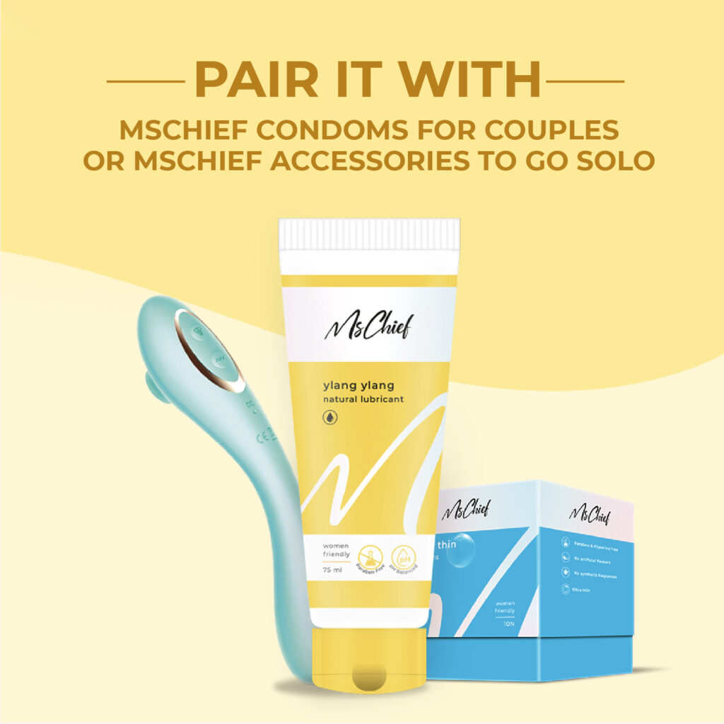 Use Mschief Ylang Ylang Lube with Condoms and Women Vibrator 